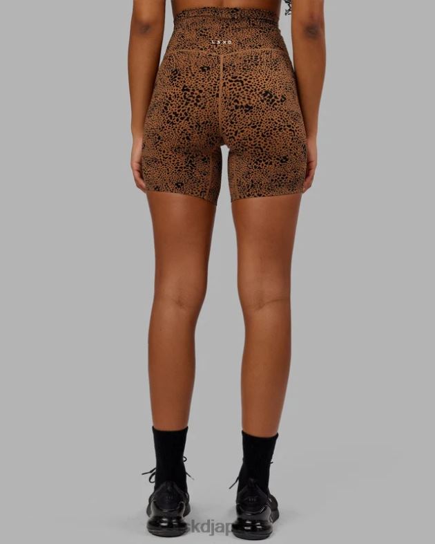 エリクサー ミッドレングス ショート - 機敏なキャメル プリント LSKD 女性 衣服 082HP673