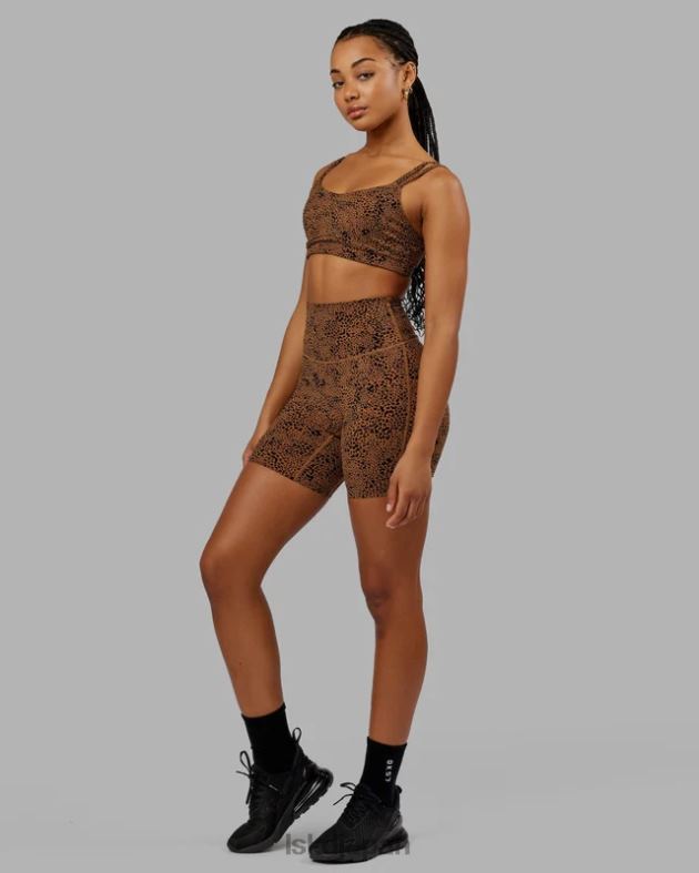 エリクサー ミッドレングス ショート - 機敏なキャメル プリント LSKD 女性 衣服 082HP673