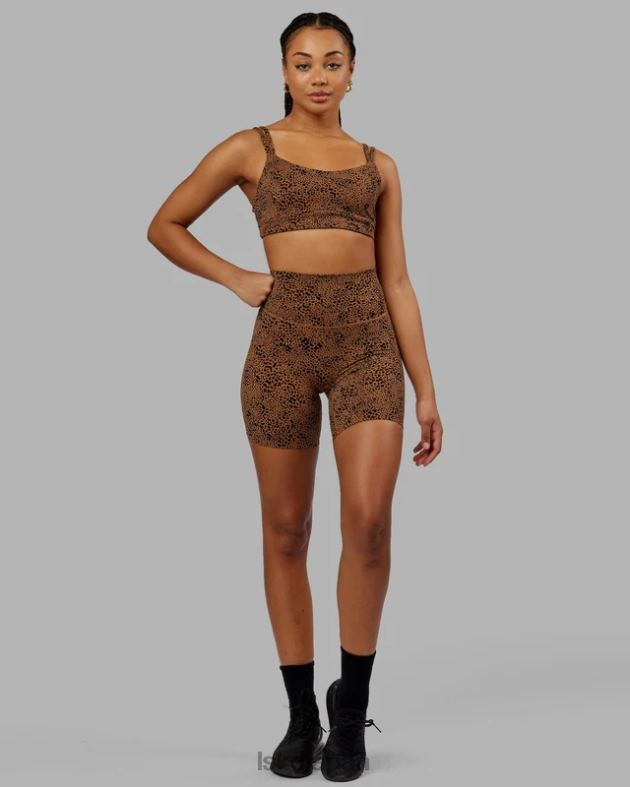 エリクサー ミッドレングス ショート - 機敏なキャメル プリント LSKD 女性 衣服 082HP673