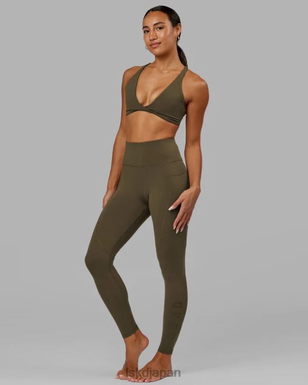 レップ フルレングス レギンス - アーミー グリーン LSKD 女性 衣服 082HP676
