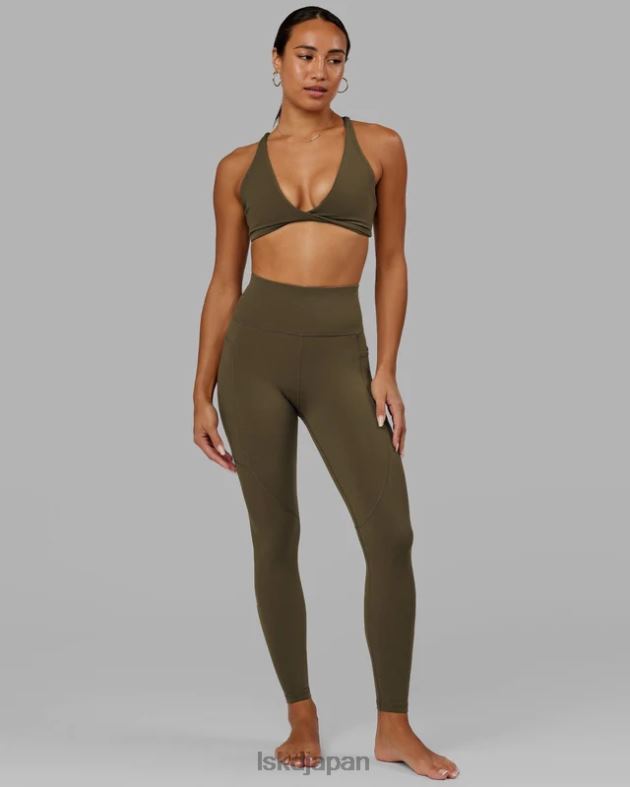 レップ フルレングス レギンス - アーミー グリーン LSKD 女性 衣服 082HP676