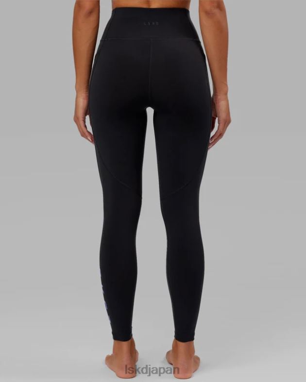 レップ フルレングス レギンス - ブラックコーンフラワーブルー LSKD 女性 衣服 082HP728