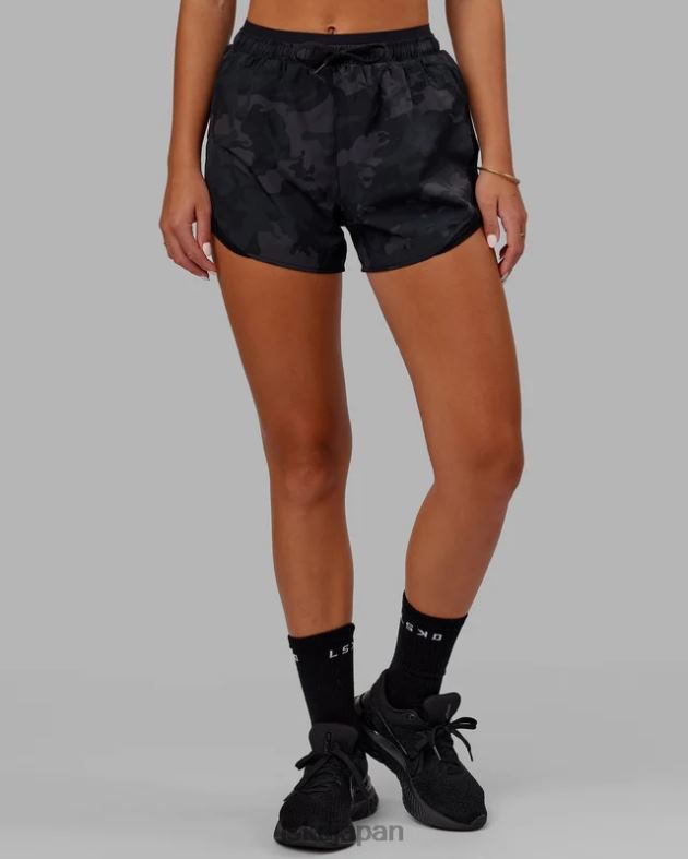 ダイナミック ラン ショート - ブラック カモフラージュ LSKD 女性 衣服 082HP776