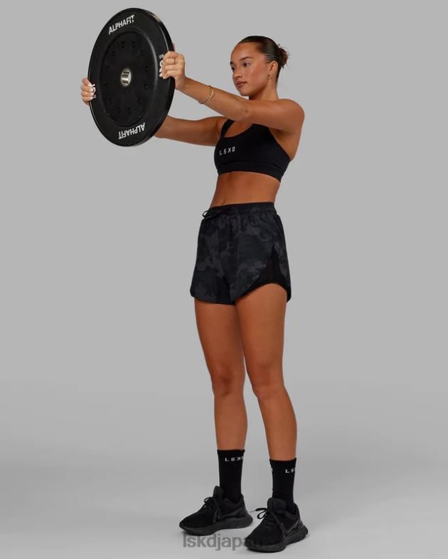 ダイナミック ラン ショート - ブラック カモフラージュ LSKD 女性 衣服 082HP776