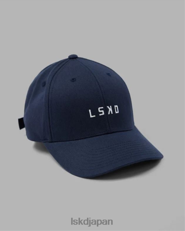 クラシックなストラップバックハット - ネイビー LSKD ユニセックス アクセサリー 082HP822