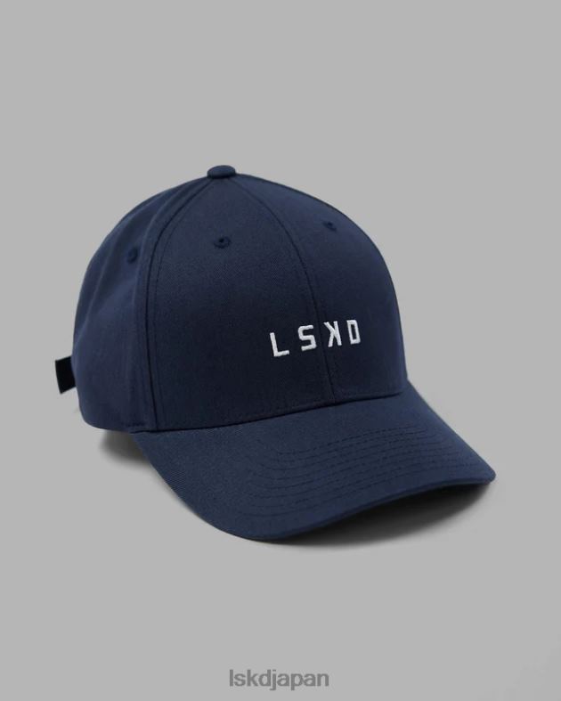クラシックなストラップバックハット - ネイビー LSKD ユニセックス アクセサリー 082HP822
