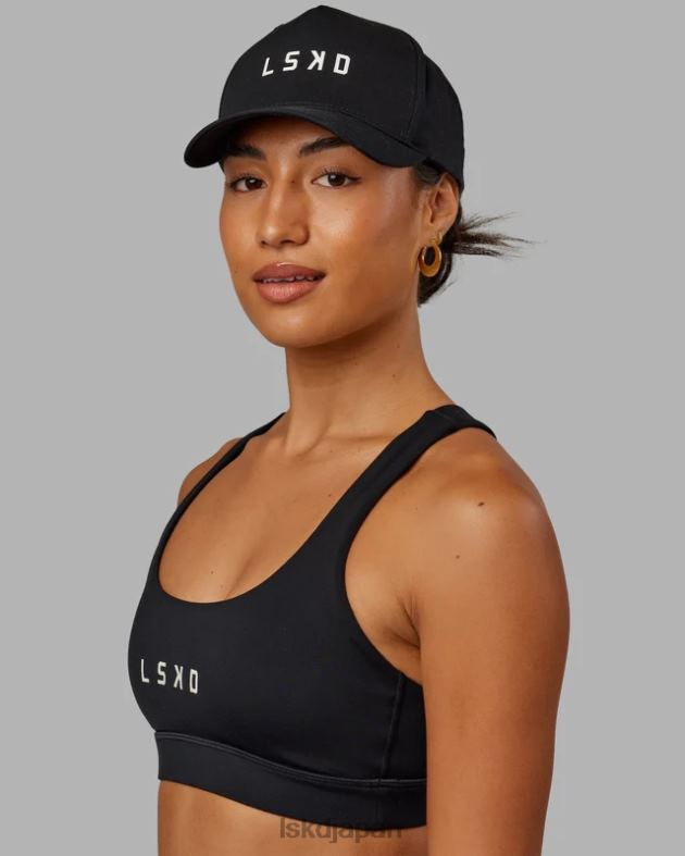 構造スナップバック キャップ - ブラックホワイト LSKD ユニセックス アクセサリー 082HP824