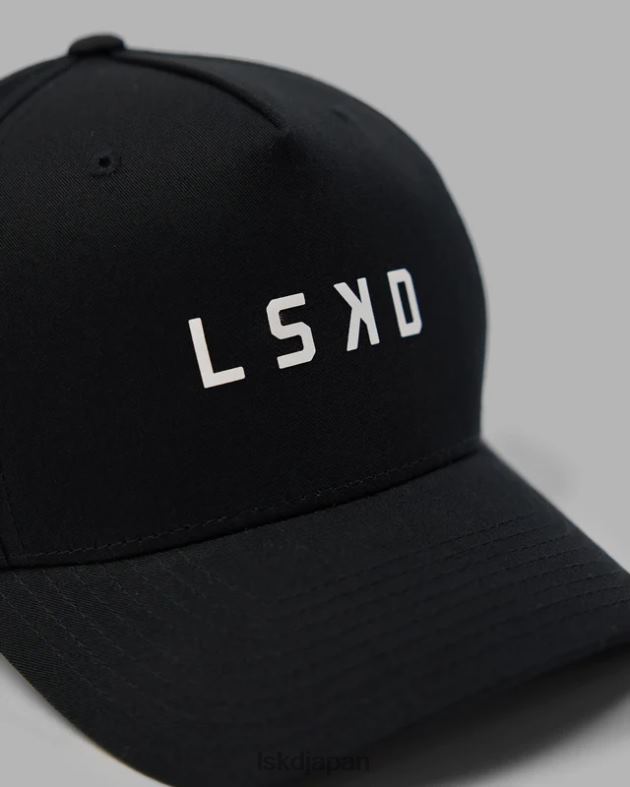 構造スナップバック キャップ - ブラックホワイト LSKD ユニセックス アクセサリー 082HP824