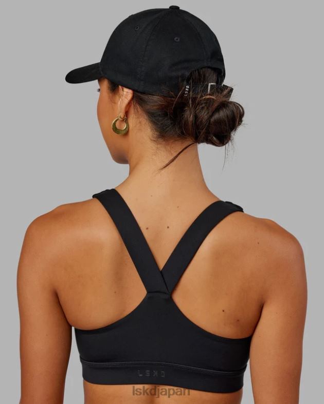 クラシックなストラップバックハット - ブラック LSKD ユニセックス アクセサリー 082HP828