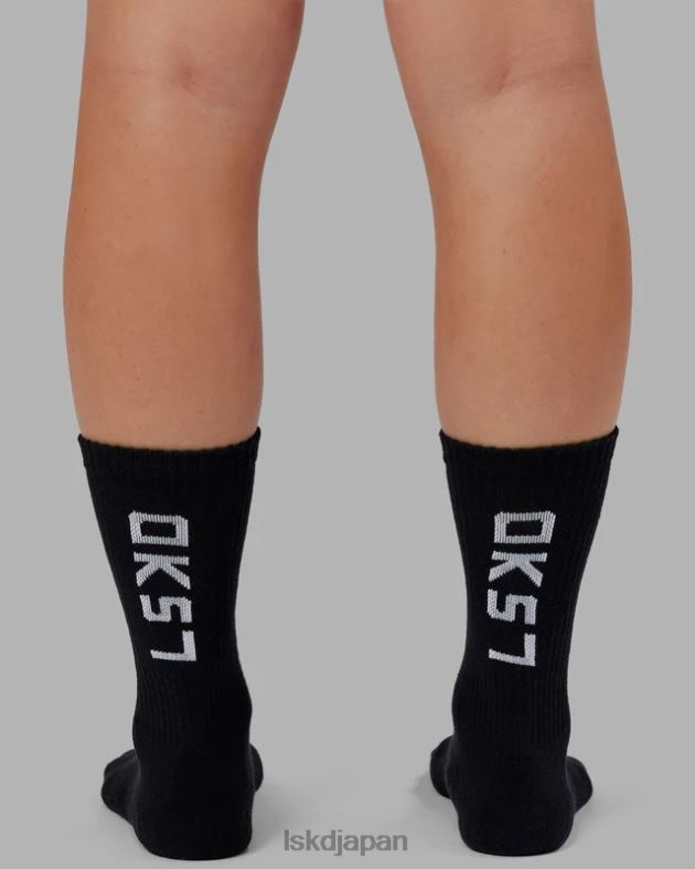 ブランドクルーソックス - ブラック LSKD ユニセックス アクセサリー 082HP846
