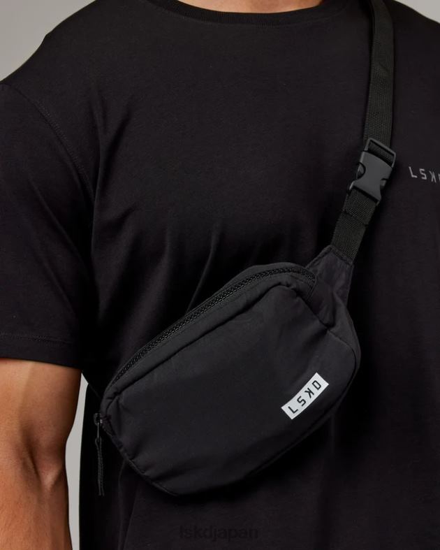 ベースクロスボディバッグ - ブラックホワイト LSKD ユニセックス アクセサリー 082HP875