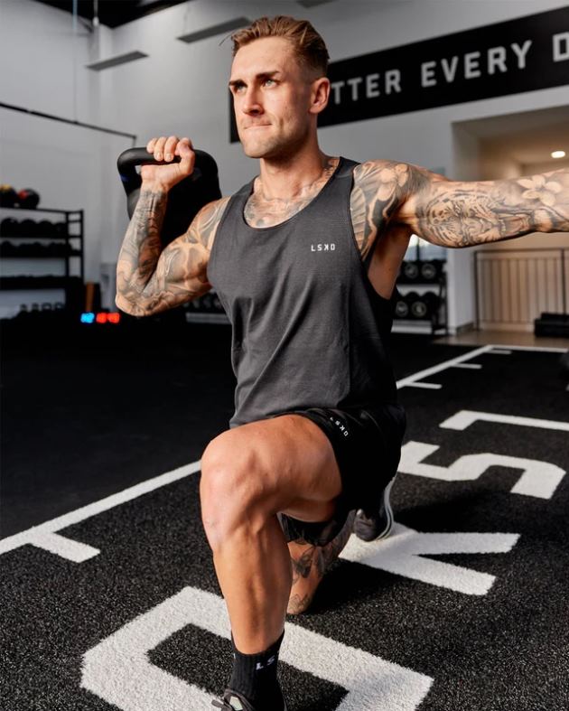 パフォーム ヴェイパーフレックス タンク - ブラックメランジ LSKD 男性 衣服 082HP992