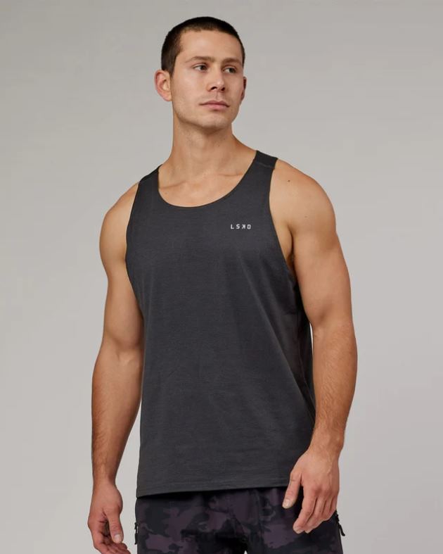 パフォーム ヴェイパーフレックス タンク - ブラックメランジ LSKD 男性 衣服 082HP992