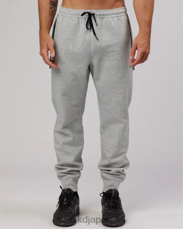 アスリート フォージドフリース ジップ ジョガー - LT グレー マール LSKD 男性 衣服 082HP1143