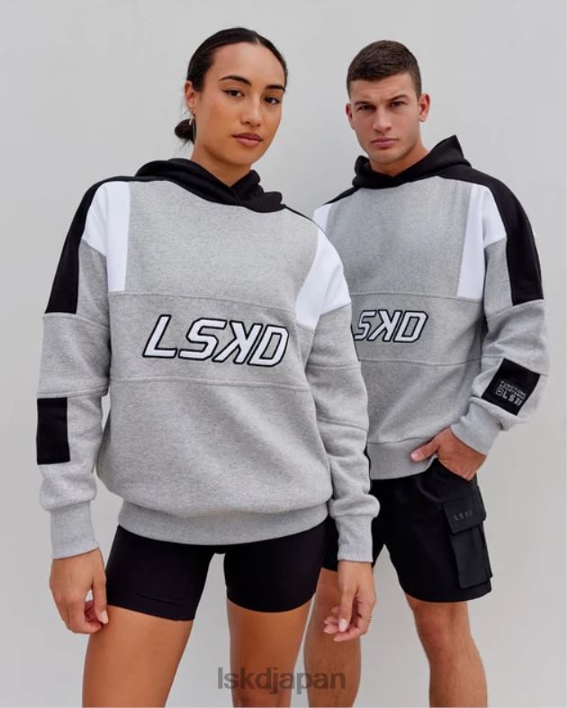 スラム パーカー オーバーサイズ - LT グレー マールブラック LSKD ユニセックス 衣服 082HP352