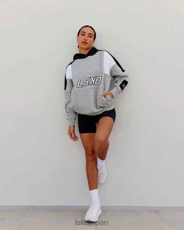 スラム パーカー オーバーサイズ - LT グレー マールブラック LSKD ユニセックス 衣服 082HP352