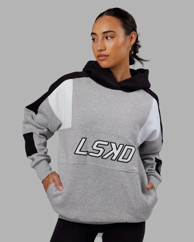 スラム パーカー オーバーサイズ - LT グレー マールブラック LSKD ユニセックス 衣服 082HP352