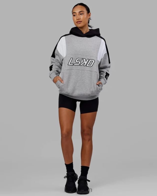 スラム パーカー オーバーサイズ - LT グレー マールブラック LSKD ユニセックス 衣服 082HP352