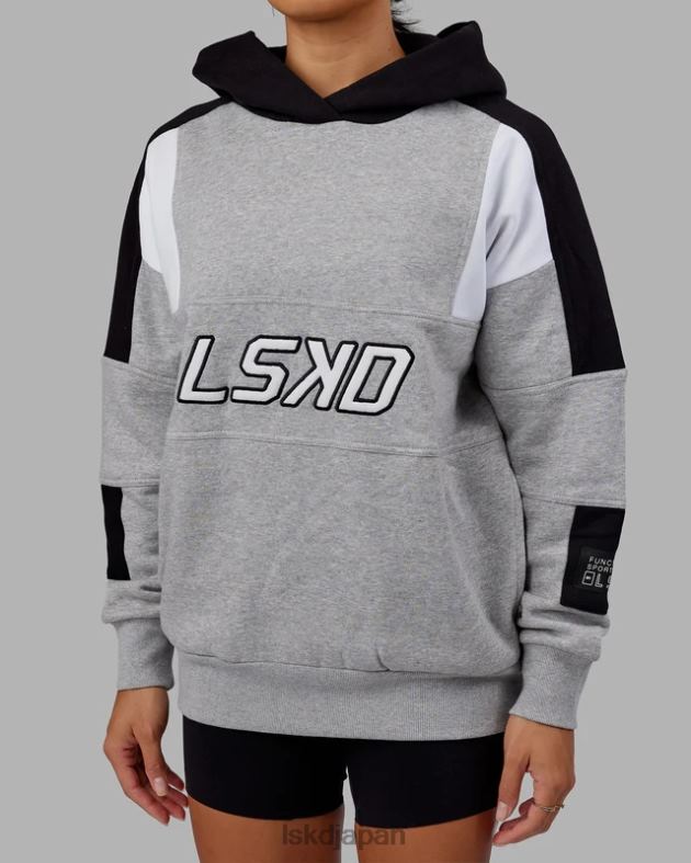 スラム パーカー オーバーサイズ - LT グレー マールブラック LSKD ユニセックス 衣服 082HP352