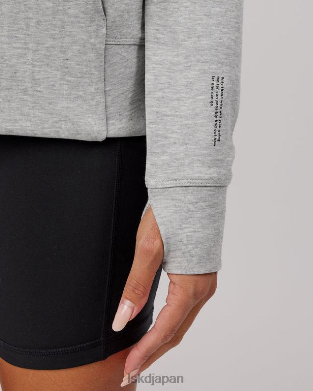 アスリート フォージドフリース ジップ スルー パーカー - LT グレー マール LSKD 女性 衣服 082HP373