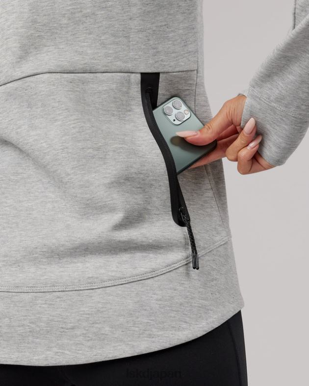 アスリート フォージドフリース ジップ スルー パーカー - LT グレー マール LSKD 女性 衣服 082HP373