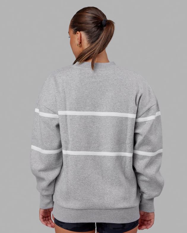 パラレルセーターオーバーサイズ - LTグレーメランジ LSKD ユニセックス 衣服 082HP377