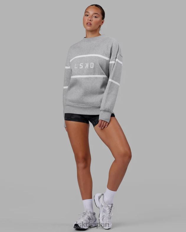 パラレルセーターオーバーサイズ - LTグレーメランジ LSKD ユニセックス 衣服 082HP377