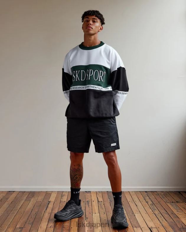 Sportif セーター オーバーサイズ - バイタルグリーンマルチ LSKD ユニセックス 衣服 082HP394