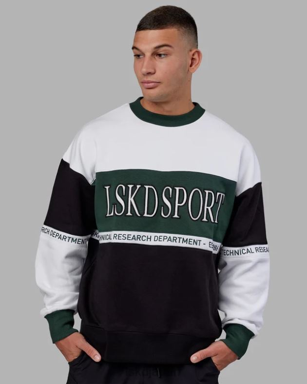 Sportif セーター オーバーサイズ - バイタルグリーンマルチ LSKD ユニセックス 衣服 082HP394