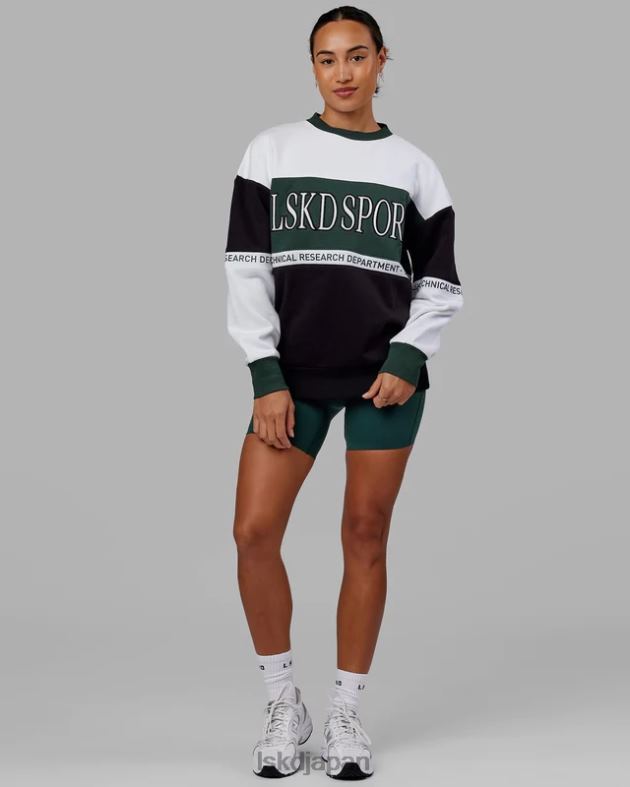 Sportif セーター オーバーサイズ - バイタルグリーンマルチ LSKD ユニセックス 衣服 082HP394