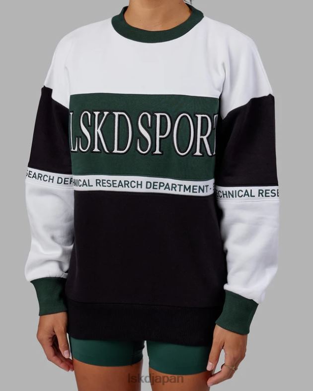 Sportif セーター オーバーサイズ - バイタルグリーンマルチ LSKD ユニセックス 衣服 082HP394