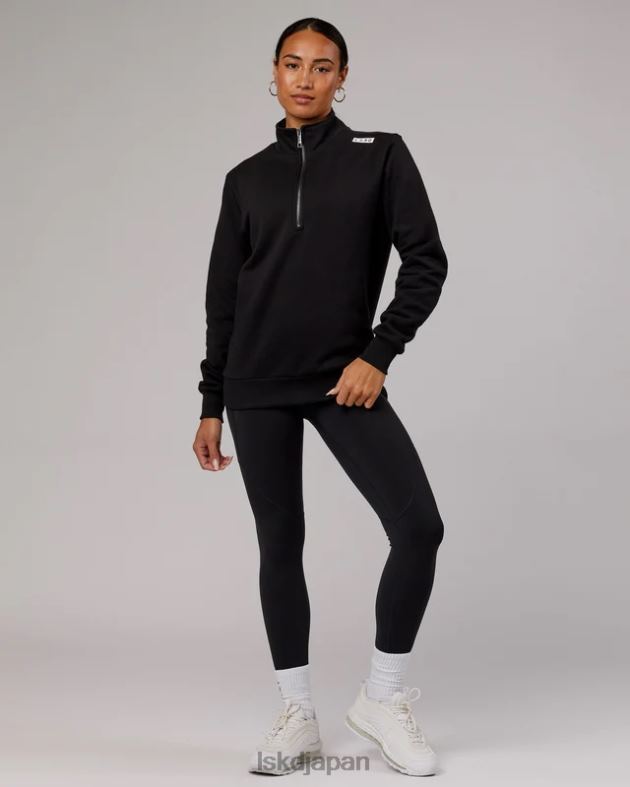 Victory 1/4 ジップ セーター オーバーサイズ - ブラック LSKD ユニセックス 衣服 082HP437