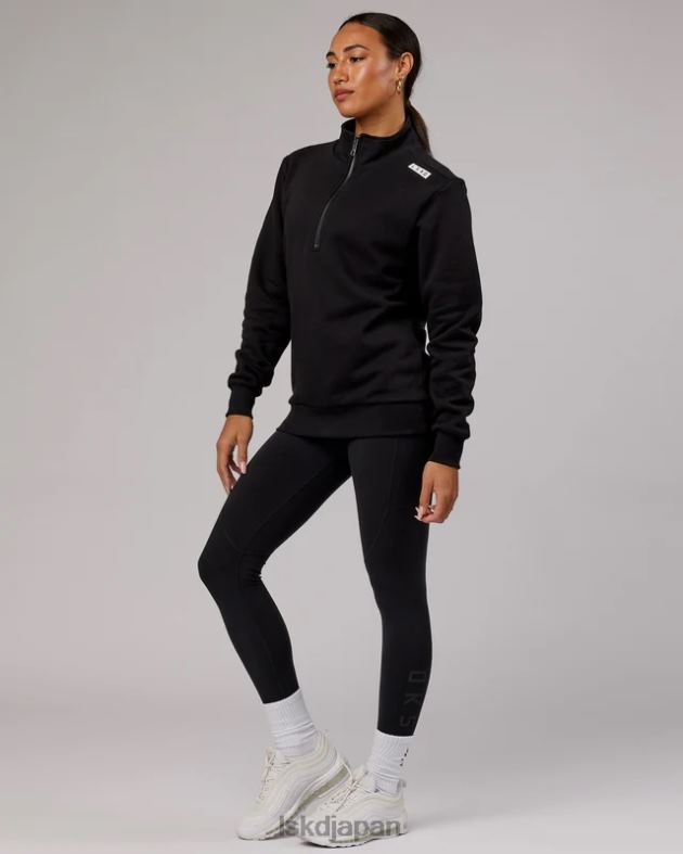 Victory 1/4 ジップ セーター オーバーサイズ - ブラック LSKD ユニセックス 衣服 082HP437