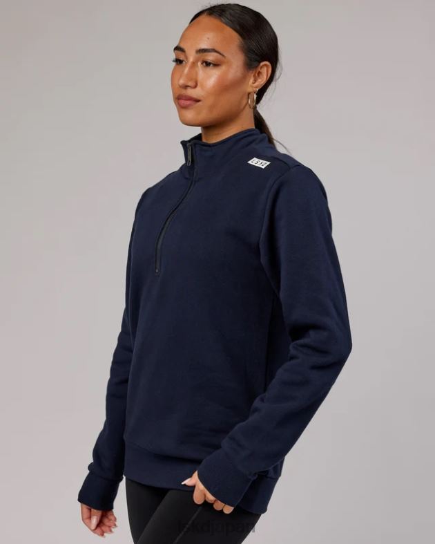 Victory 1/4 ジップ セーター オーバーサイズ - ネイビー LSKD ユニセックス 衣服 082HP438