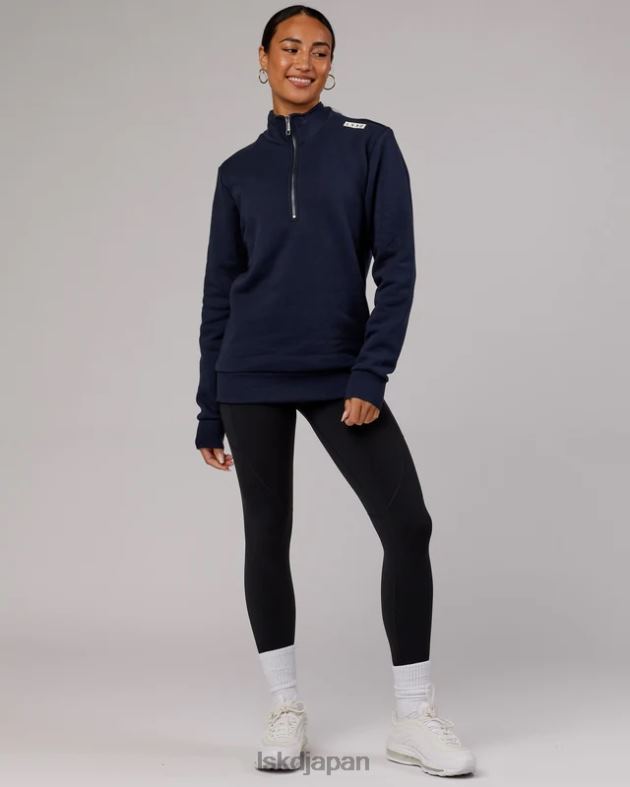 Victory 1/4 ジップ セーター オーバーサイズ - ネイビー LSKD ユニセックス 衣服 082HP438