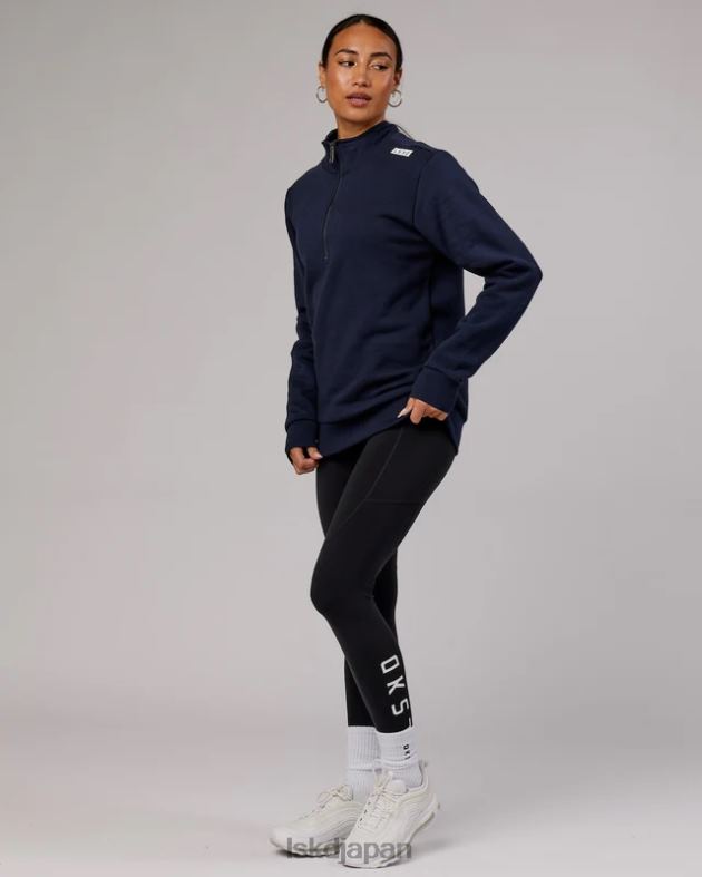 Victory 1/4 ジップ セーター オーバーサイズ - ネイビー LSKD ユニセックス 衣服 082HP438