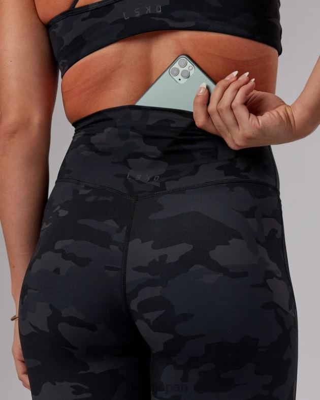 エリクサー X ロング レギンス - ブラック カモフラージュ LSKD 女性 衣服 082HP660