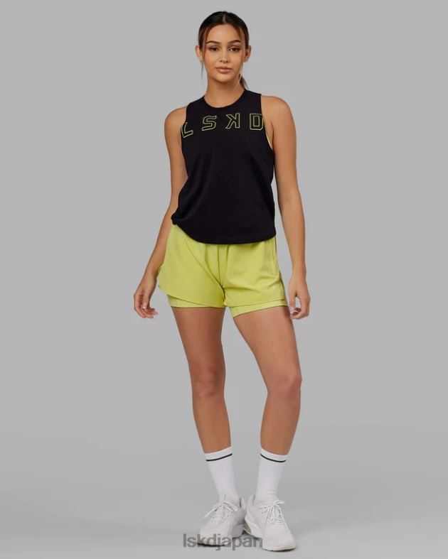 エキスパンド FLXコットンタンク - ブラックシトラスグリーン LSKD 女性 衣服 082HP166