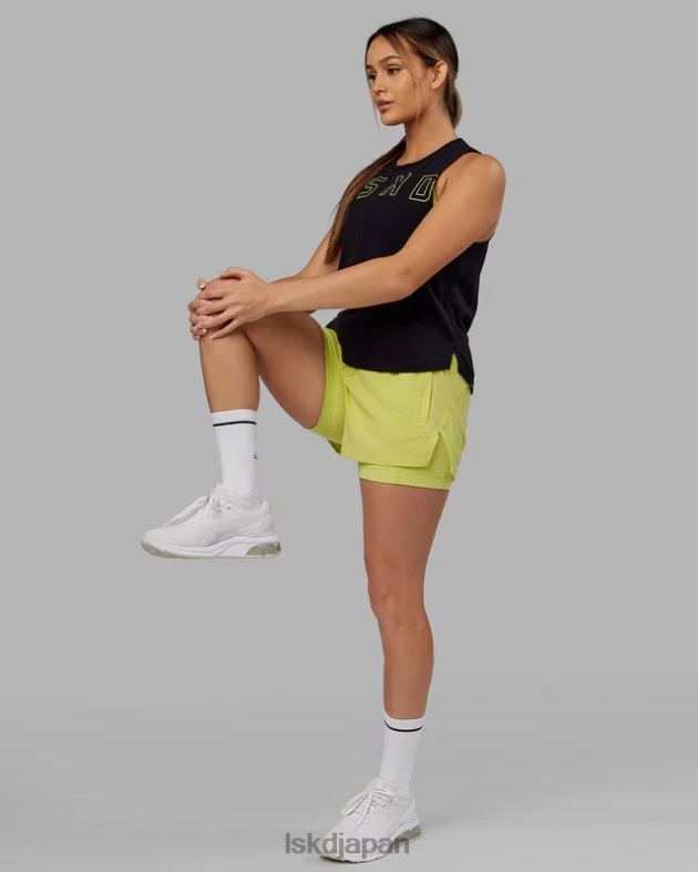 エキスパンド FLXコットンタンク - ブラックシトラスグリーン LSKD 女性 衣服 082HP166