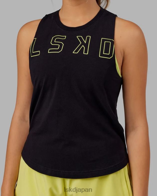 エキスパンド FLXコットンタンク - ブラックシトラスグリーン LSKD 女性 衣服 082HP166