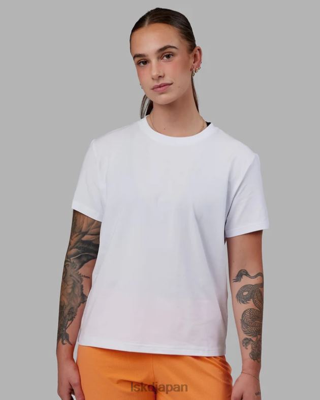 ラブ ザ ラン FLXコットン T シャツ - ホワイトブラック LSKD 女性 衣服 082HP279