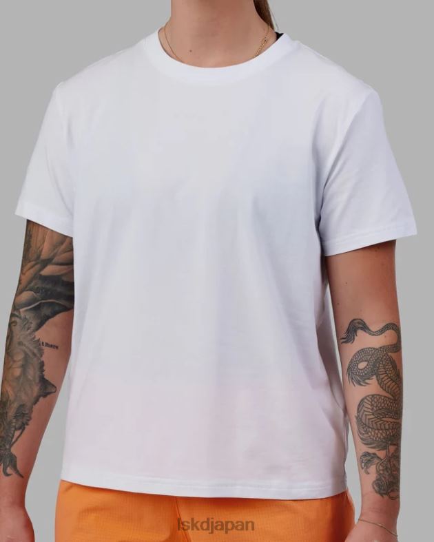 ラブ ザ ラン FLXコットン T シャツ - ホワイトブラック LSKD 女性 衣服 082HP279