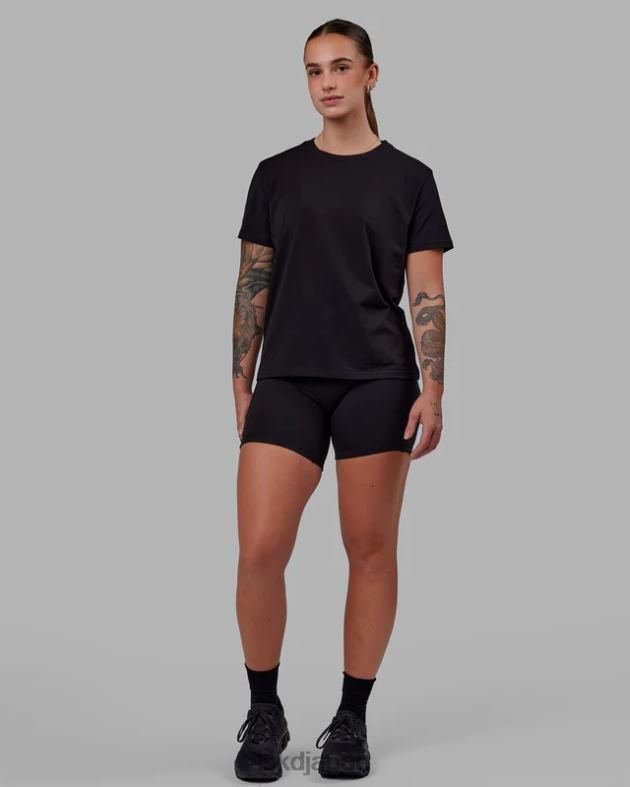 ラブ ザ ラン FLXコットン T シャツ - ブラックホワイト LSKD 女性 衣服 082HP287