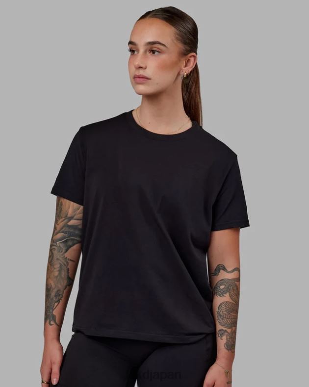 ラブ ザ ラン FLXコットン T シャツ - ブラックホワイト LSKD 女性 衣服 082HP287