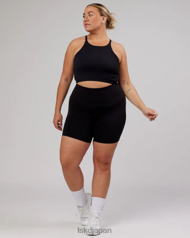 ミニマルシームレスクロップリブタンク - ブラック LSKD 女性 衣服 082HP130