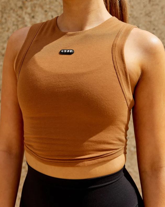 カプセルタンク - キャメル LSKD 女性 衣服 082HP190