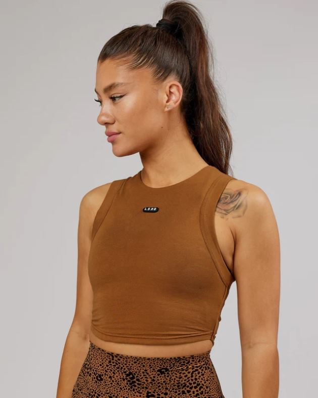 カプセルタンク - キャメル LSKD 女性 衣服 082HP190