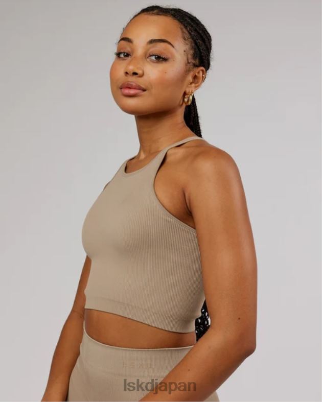 ミニマルシームレスクロップリブタンク - トープ LSKD 女性 衣服 082HP200