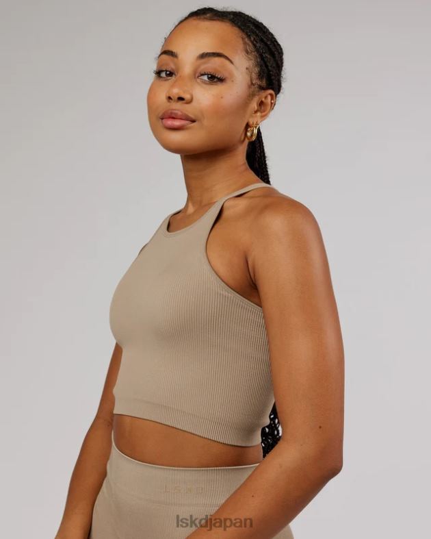 ミニマルシームレスクロップリブタンク - トープ LSKD 女性 衣服 082HP200