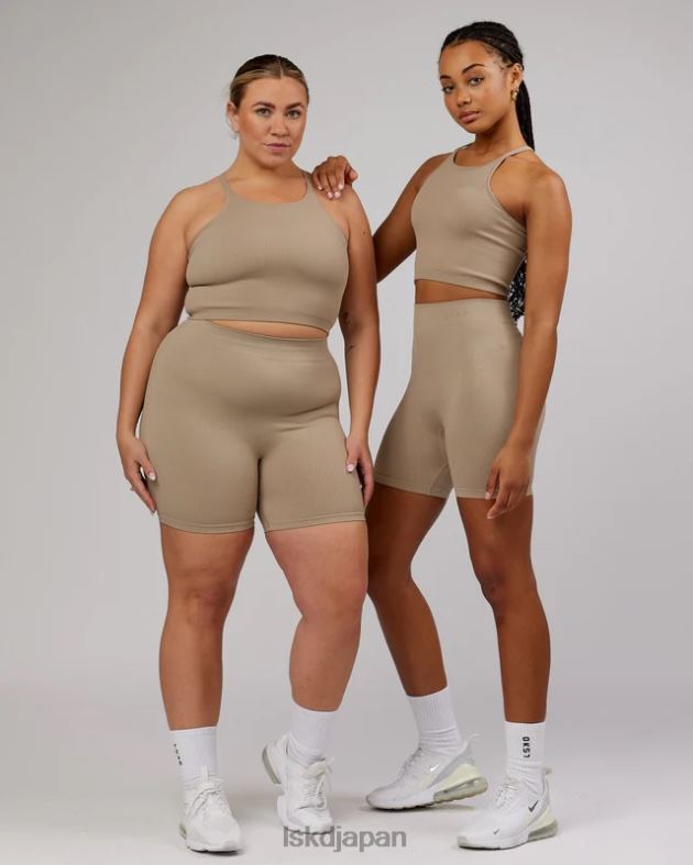 ミニマルシームレスクロップリブタンク - トープ LSKD 女性 衣服 082HP200